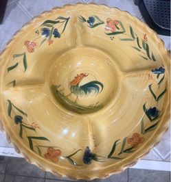 Rooster Chip & Dip  by Home 16 1/2”