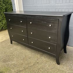 Wood Black Dresser 