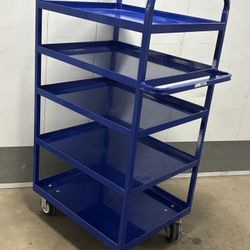 National Cart FIVE SHELF CART, 1000 LBS, BLUE, 