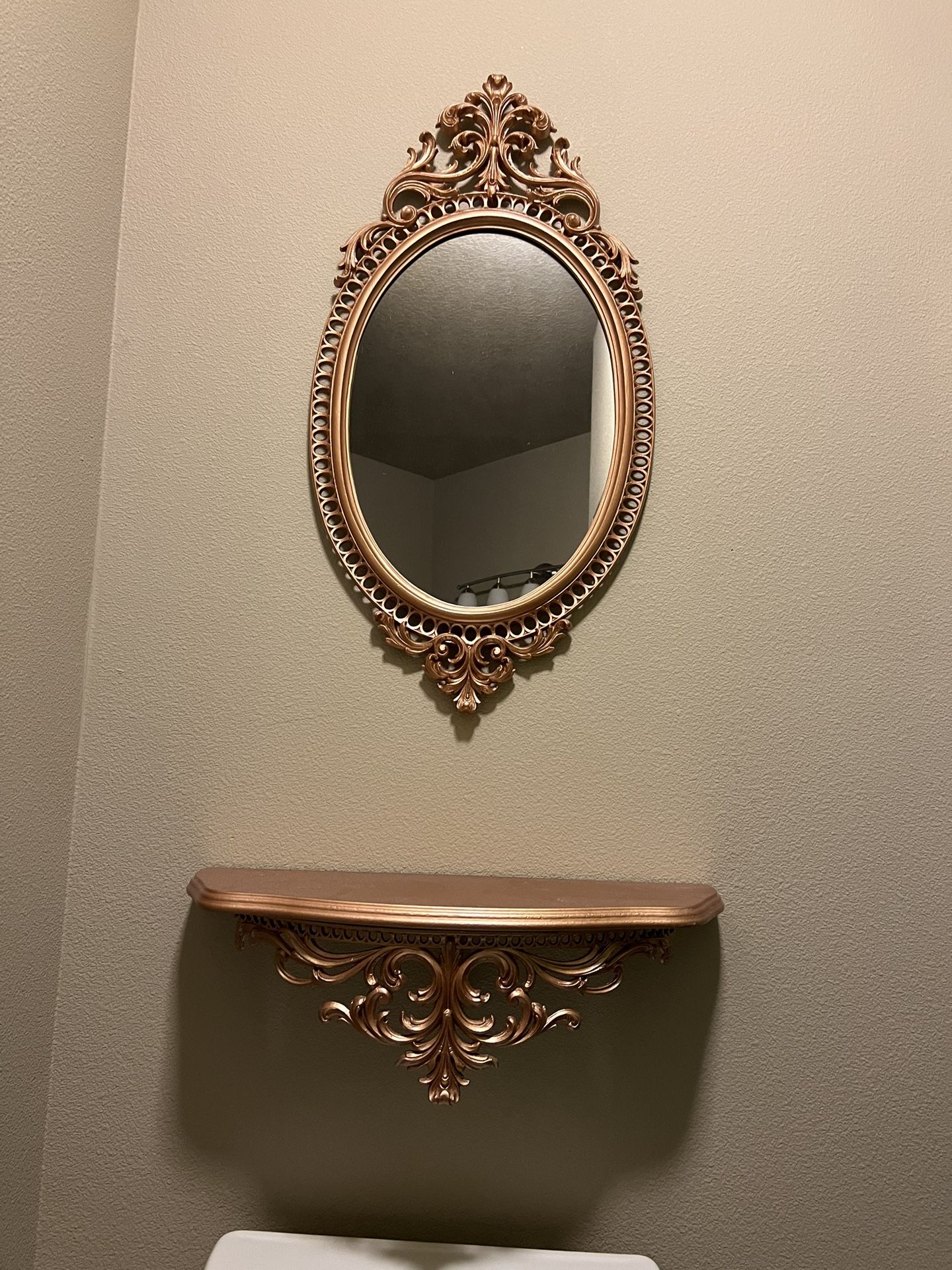 Mirror And Shelf Set