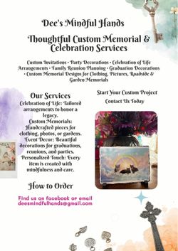 Custom memorials and invitations