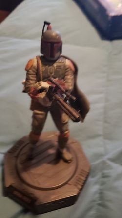 Star Wars 7" BOBA FETT FIGURE 1998 HASBRO STAR WARS LUCAS FILM W/ ROTATING BASE