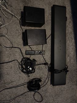 Samsung sound bar and speakers