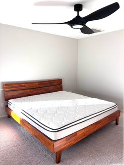 Solid wood king bed