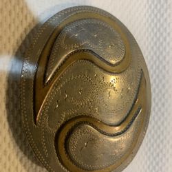 Vintage Hand Made German Silver Belt Buckle