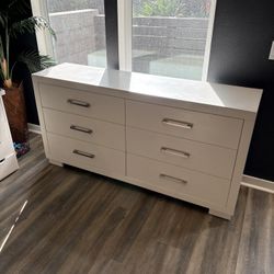 White Dresser - 64”w x 16.5”d x 32.5”h