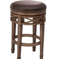 Hillsdale 30" Seat Height Chesterfield Backless Swivel Bar Stool 5609-830 Wooden Stools (Brand New)