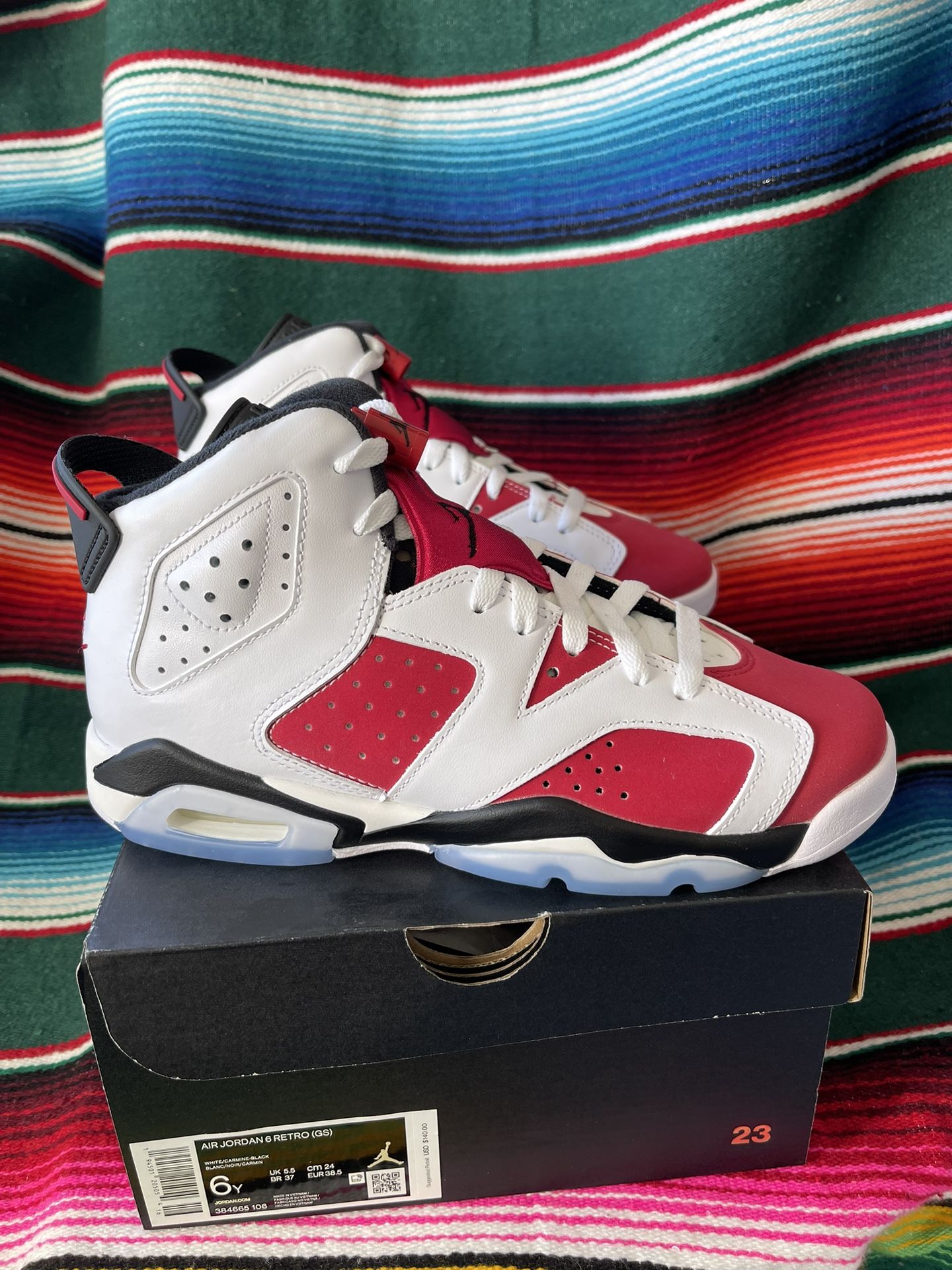 Release Jordan Carmine 6's NEW AIR JORDAN “Carmine” SIZE 6y