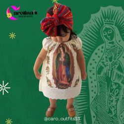 Vestido De La Virgencita..  Batita De La Virgen... Mexican Virgen Dress