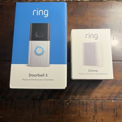 Ring Door Bell 3 and Plug In Chime