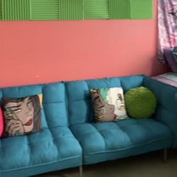 Blue Couch/Futon For Sale