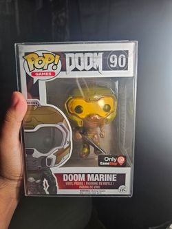 Funko Doom Marine GameStop only sticker