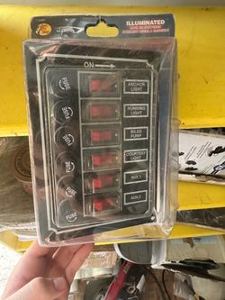 6 gang marine switchboard