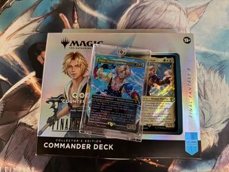 Unopened MTG: FINAL FANTASY X - Commander Deck - Counter Blitz *Collector's Edition* + Alt-Art Tidus, Yuna’s Guardian Surge Foil Proxy.