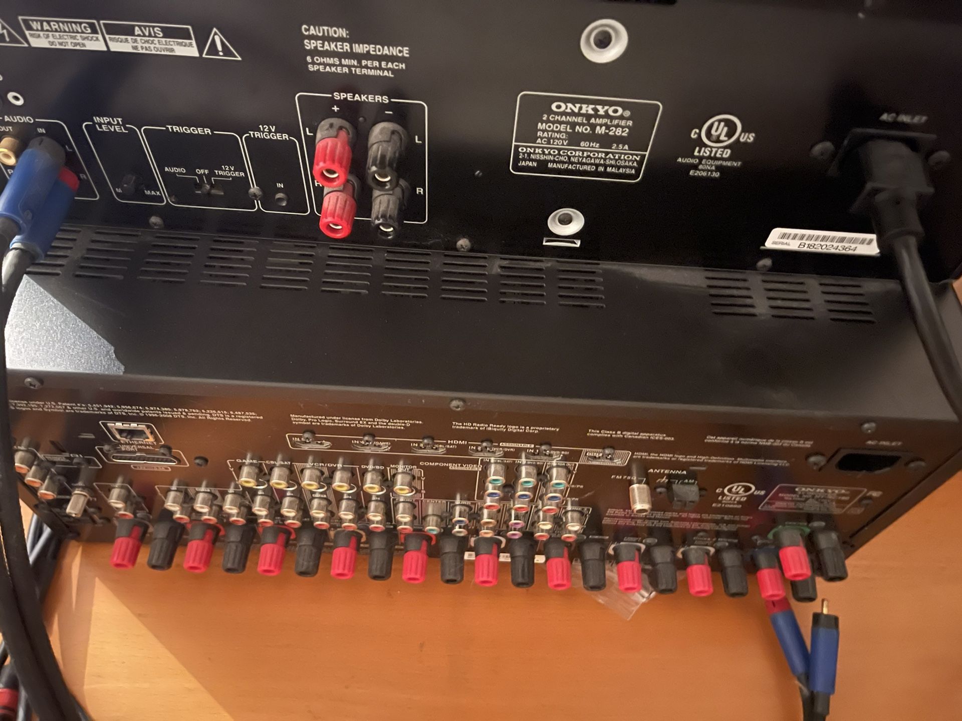 Onkyo HT RC180 Receiver 200w 2channel Amp Def Tech CLR 2002 Studio 350’s TVs & Media players