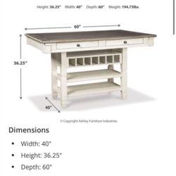 Bolanburg counter Height Dinning Room Table 
