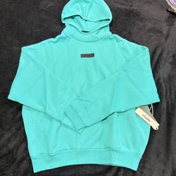 NWT ESSENTIALS MINT LEAF HOODIE SMALL