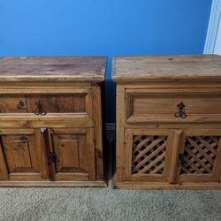 Antique Hand Made Nightstands