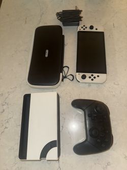 Nintendo Switch OLED White Bundle + Dock, Case & Controller