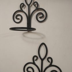 Pair Of wall Mount Iron Pot Holders