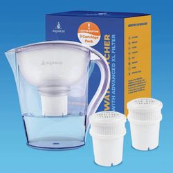 aquabliss water purifier pitcher 10 cup + 3 filter