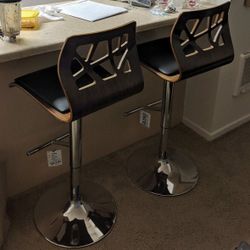 Adjustable Height Swivel Bar Stools (Set of 2) 