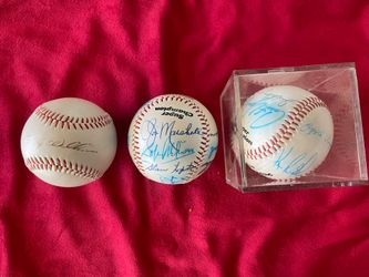 Autographed Baseballs And Yogi Berra Quarter