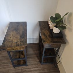 2 End Tables with Charging Station ($120) — PICK UP IN KATY 77493