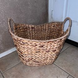 Large Hyacinth Basket with Handles