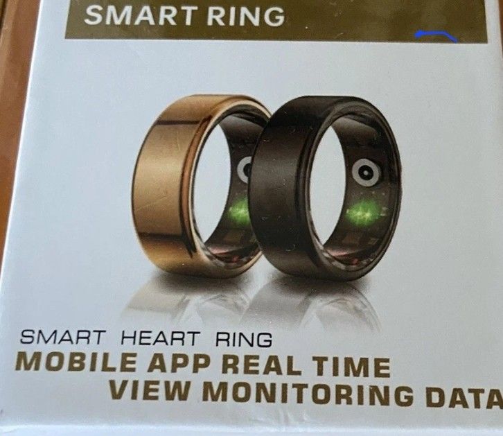 Vital Health Ring/Smart Health Ring Size 10, Gold, Mobile App Real Time Monitor