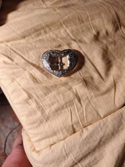 Silver Heart Belt Buckle