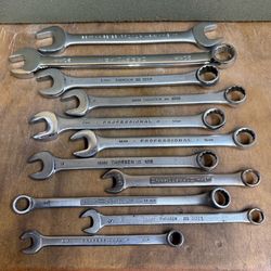(11 piece) METRIC ALL USA COMBO WRENCH SET, 10mm — 23mm