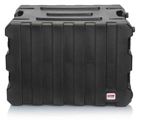 Gator Cases G-PROR-8U-19, 8U Deep Molded Audio Rack Case with Wheels - 19 Inch