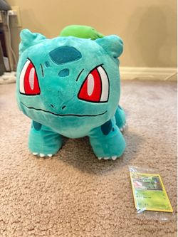 Build-A-Bear Pokémon Bulbasaur Plush (15” Long) with trading Pokémon card