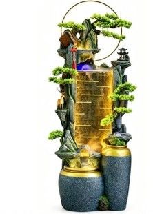 Fuente Premium Torre de Cascada Dorada – Mayoreo $312