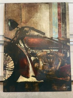 Motorcycle Print 30” W X 40” H
