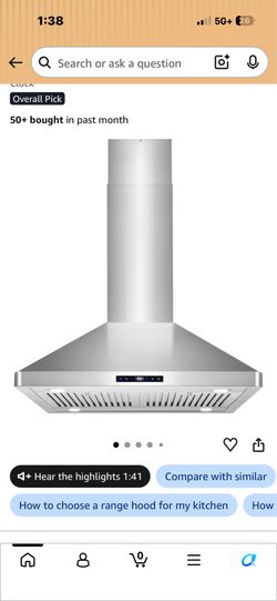 Island hood (new) $100