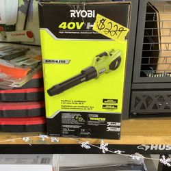 RYOBI 40V HP Brushless 190 MPH 730 CFM Cordless Battery Jet Fan Leaf Blower (Tool Only)