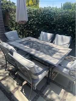 Backyard patio table