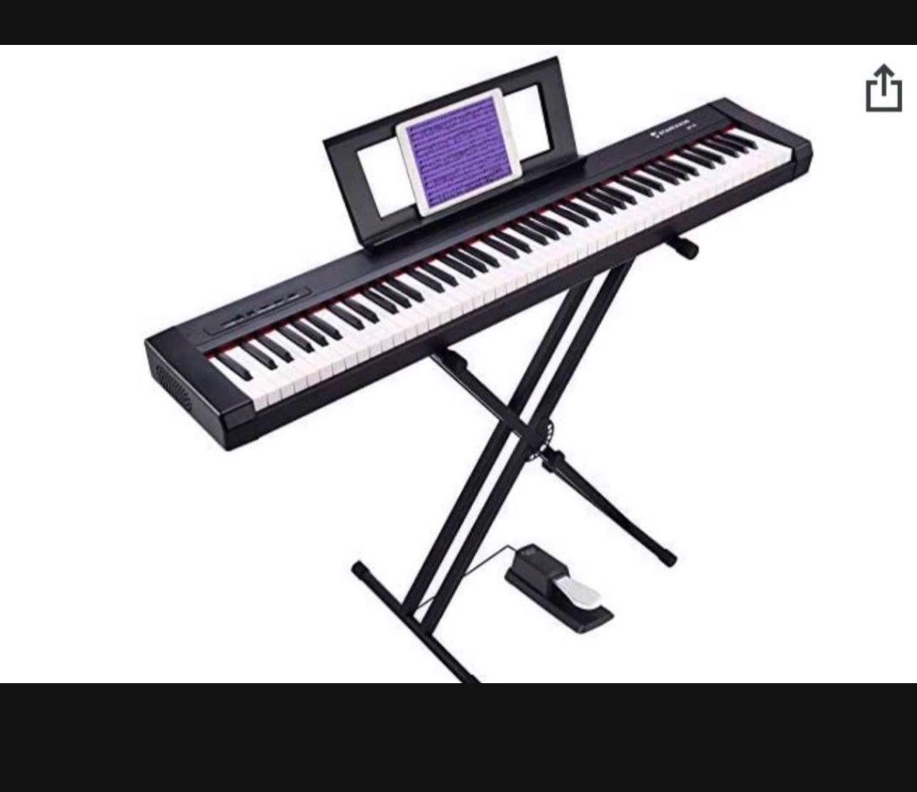 Starfavor 88 Key Digital Piano Beginner Electric Keyboard Full Size with Semi Weighted Keys Dual 30W Speakers SP-10 Bundle include Sustain Pedal, Powe