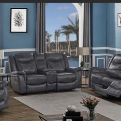 Grey loveseat