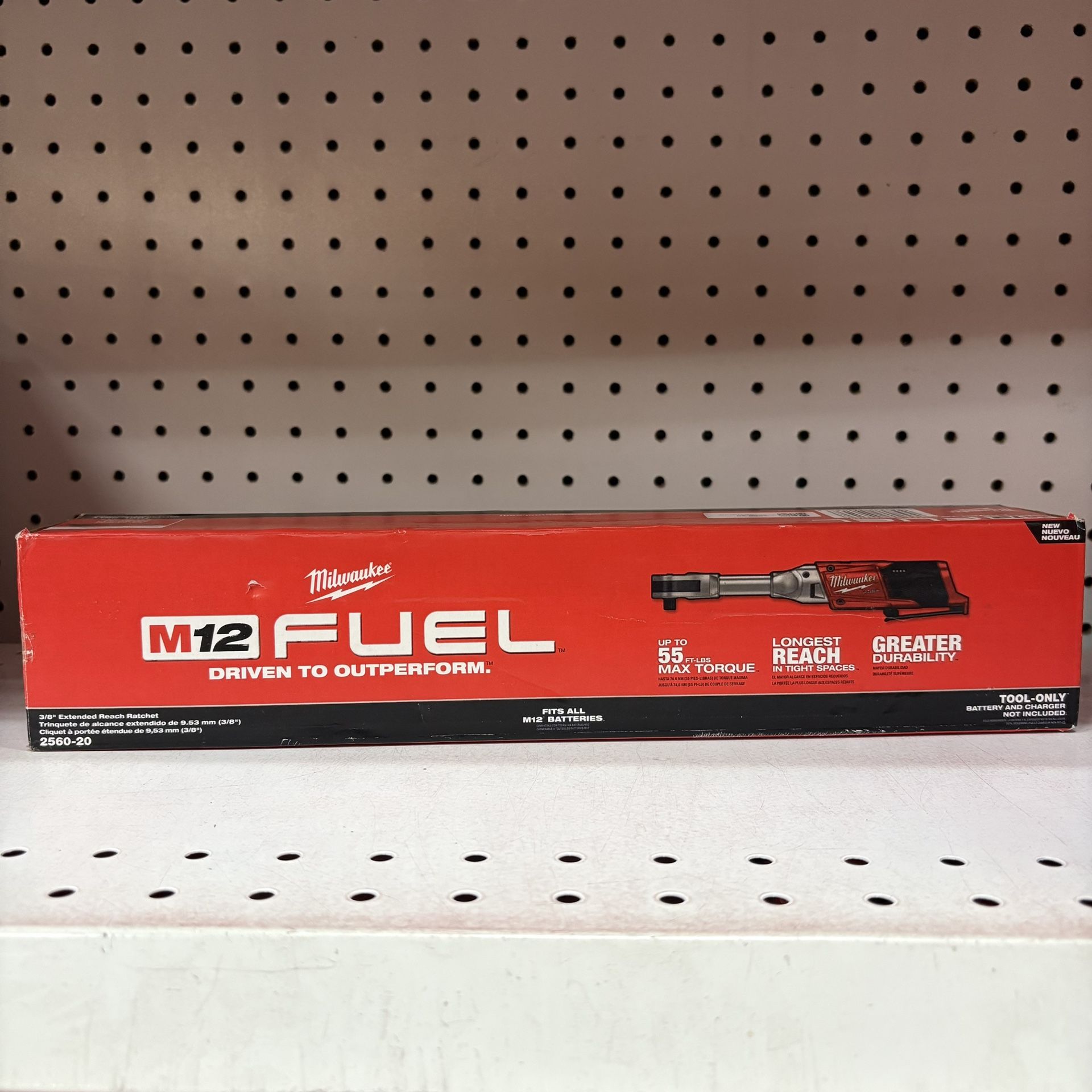 Milwaukee New 3/8” Extended Ratchet M12 Fuel