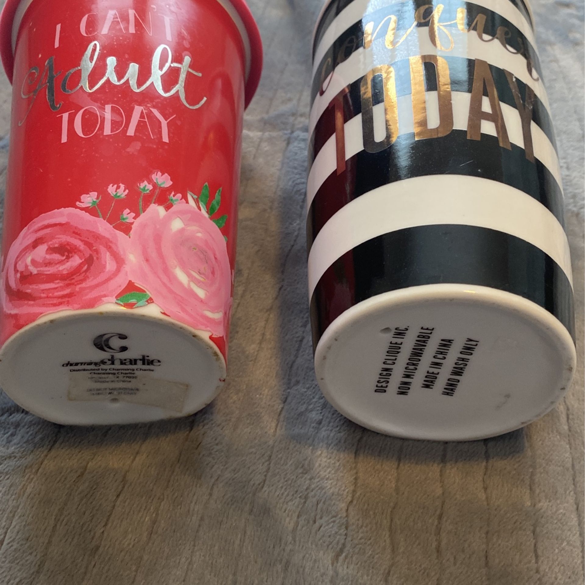 Travel Coffee Mugs Ceramic Novelty Set Of 2