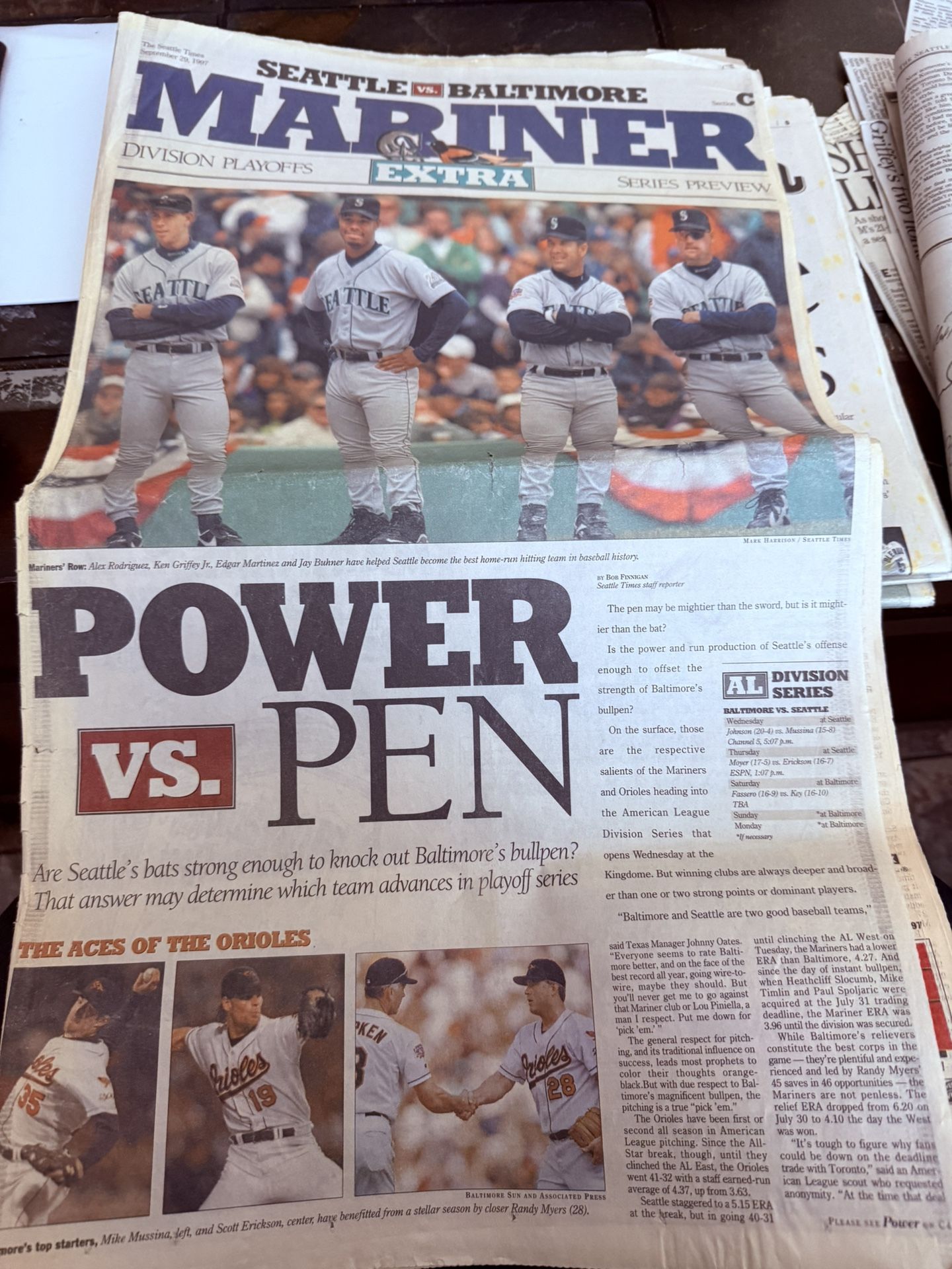 1997 Seattle M’s Vs Baltimore Division Playoffs Series Preview EXTRA