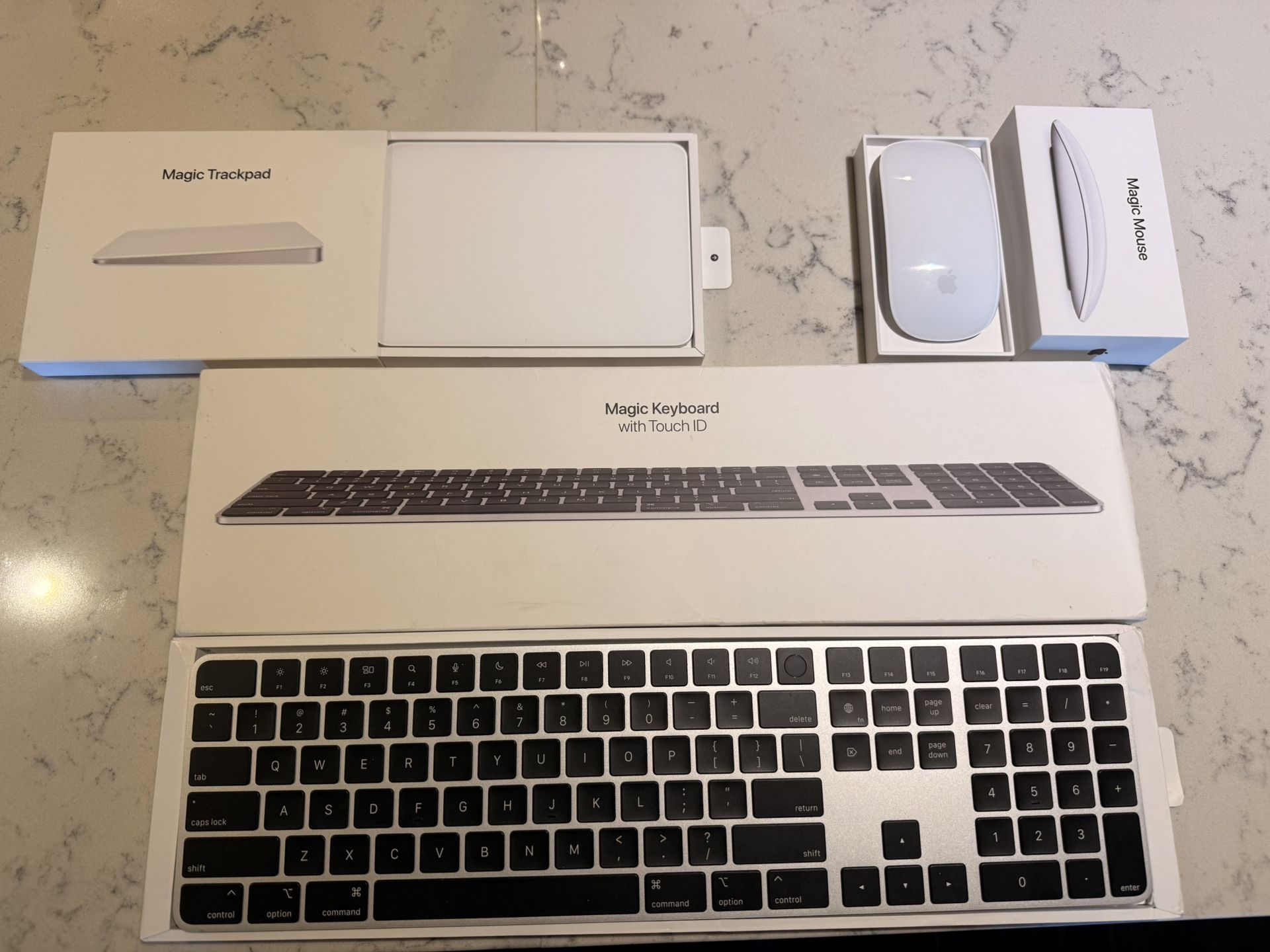 Apple Keyboard  Touch ID Numeric Mouse , Trackpad