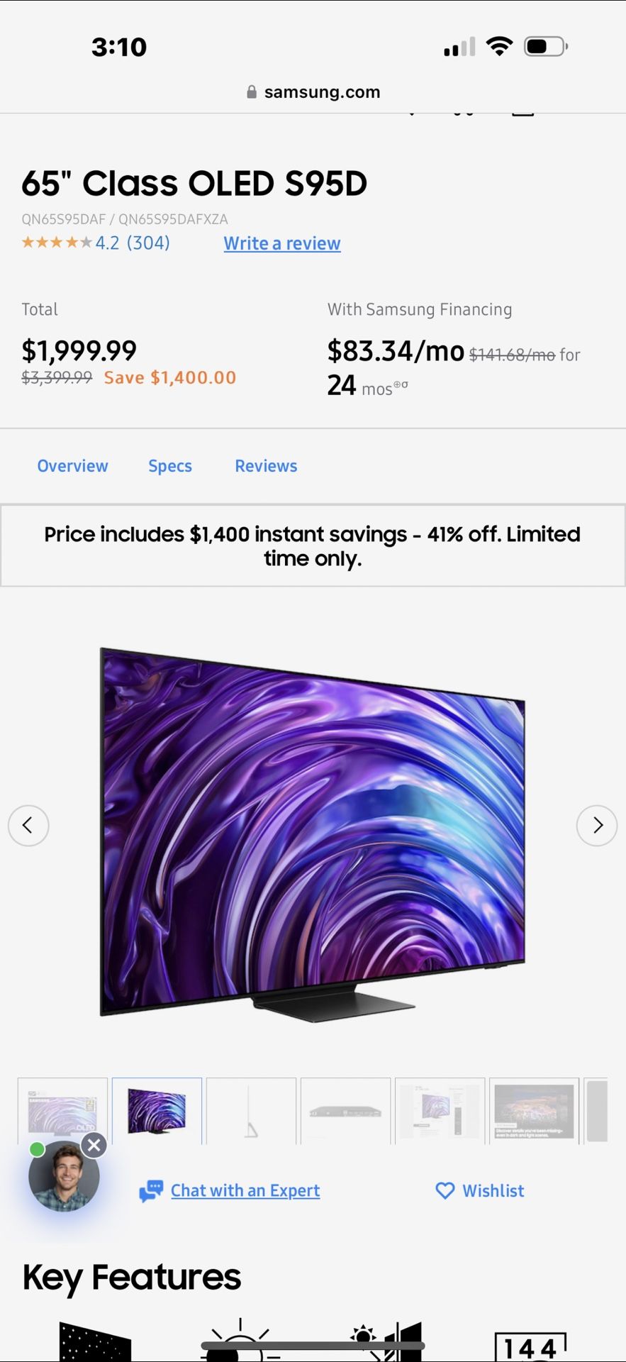 Samsung 65 Inch Flat Screen Tv