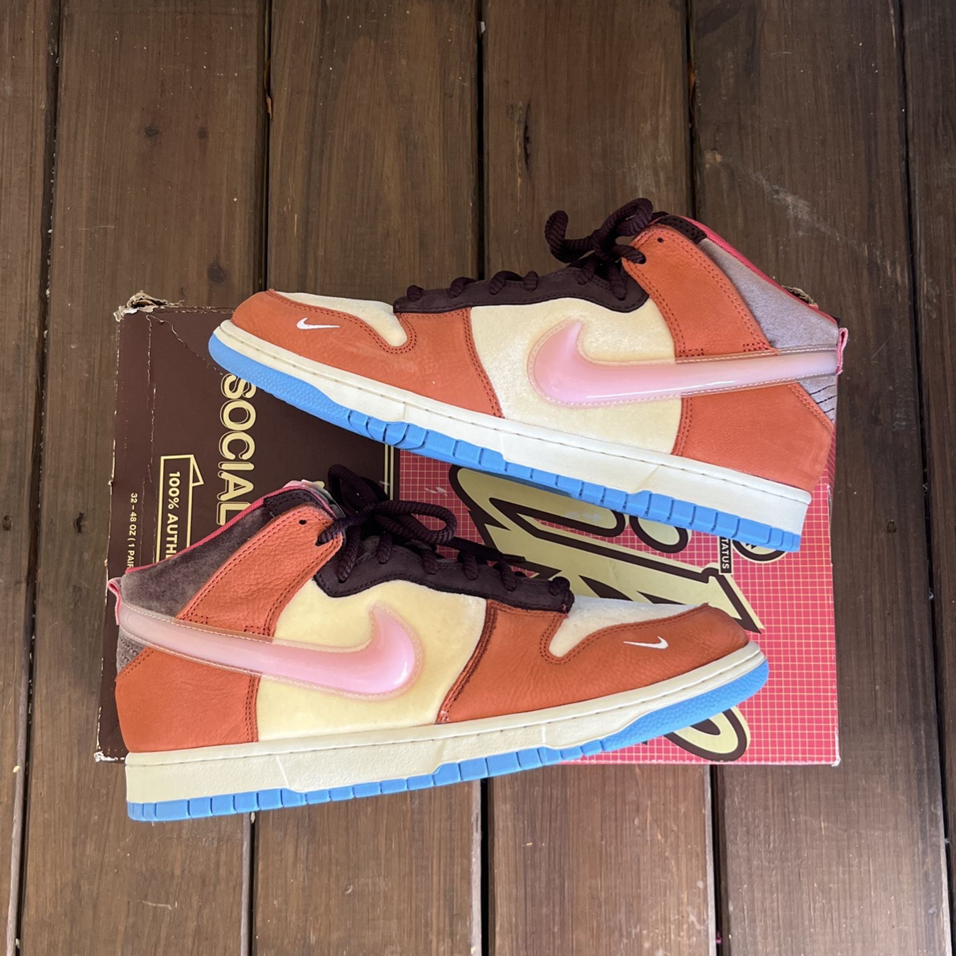 NIKE DUNK MID SOCIAL STATUS FREE LUNCH CHOCOLATE MILK