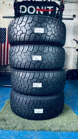 ✅ 4 USED TIRES LT305/55R20 YOKOHAMA GEOLANDAR X-AT MAX TRACTION ALL TERRAIN USED TIRES 305 55 20