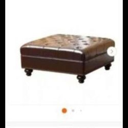 new in box Tufted Nailhead Trim Ottoman for chair in box