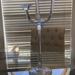 Tall Crystal candle holder. 